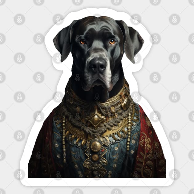 Great Dane - Medieval Tsar (Transparent) Sticker by HUH? Designs